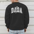 Dada Lightning Bolt Checkered Varsity Dad Men Father's Day Men's Sweatshirt Back Print Dada Lightning Bolt Checkered Varsity Dad Men Father's Day Men's Sweatshirt Back Print