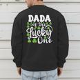 Dada Of The Lucky One First Birthday St Patrick's Day Men's Sweatshirt Back Print