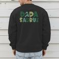Dada Saurus Dad Dinosaur Three Rex Birthday Boy Girl Family Men's Sweatshirt Back Print