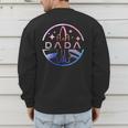 Dada Space Astronaut Rocket Birthday Party Men's Sweatshirt Back Print