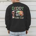Daddy Of The 1 Year Old Football Lover 1st Birthday Boy Men's Sweatshirt Back Print