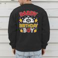 Daddy Of The Birthday Boy Shirt Matching Dad Son Family Bday Men's Sweatshirt Back Print
