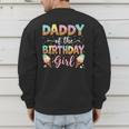 Daddy Of The Birthday Girl Ice Cream Lover Party Men's Sweatshirt Back Print