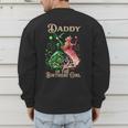 Daddy Of The Birthday Girl Pink And Green Family Matching Men's Sweatshirt Back Print
