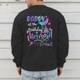 Daddy Of The Birthday Mermaid Matching Family Party Father's Men's Sweatshirt Back Print