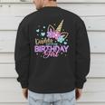 Daddy Of The Birthday Princess Girl Dad Unicorn Bday Party Men's Sweatshirt Back Print