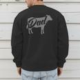 Daddy Cow For Dad's Who Lover Cows Men's Sweatshirt Back Print