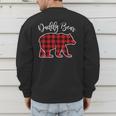 Daddy Dad Bear Pajama Red Buffalo Xmas Family Christmas Men's Sweatshirt Back Print