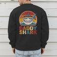 Daddy Shark Retro Shark Shirt Pajamas For Dad Dad Men's Sweatshirt Back Print