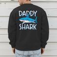 Daddy SharkShirt Fathers Day Family Matching Dad Men's Sweatshirt Back Print