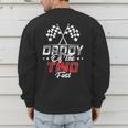 Daddy Of The Two Fast Second Birthday Racing Car Family Men's Sweatshirt Back Print
