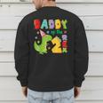 Daddy Of The Two Rex 2Nd Birthday Boy Dinosaur T-Rex Men's Sweatshirt Back Print