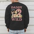 Daddy Of The Two Wild Zoo 2nd Birthday Safari Jungle Animal Men's Sweatshirt Back Print