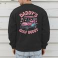 Daddy's Golf Buddy Cute Family Golfer Sport Fan Tee Matching Men's Sweatshirt Back Print