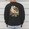 Daddysaurus Shirt T-Rex Dad Dinosaur Men's Sweatshirt Back Print