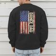 Dance Dad US American Flag Shirt Dancer Dancing Father Men Men's Sweatshirt Back Print