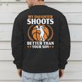 Daughter Basketball Sport Basketball Dad Mom Basketball Fan Men's Sweatshirt Back Print