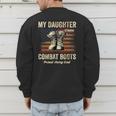 My Daughter Wears Combat Boots Proud Army Dad Veteran Day Men's Sweatshirt Back Print