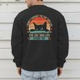 I Didn't Choose The Cat Dad Life The Cat Dad Life Chose Me Men's Sweatshirt Back Print