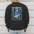 Disney Goofy Totally Rad Dad Father’s Day Surfing Distressed Men's Sweatshirt Back Print