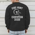 Egg Hunt Champion 2025 First Time Dad Pregnancy Reveal Men's Sweatshirt Back Print
