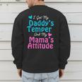 Family Tee I Got My Daddy's Temper And Mama's Attitude Men's Sweatshirt Back Print Family Tee I Got My Daddy's Temper And Mama's Attitude Men's Sweatshirt Back Print