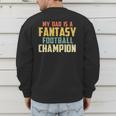 Fantasy Football Dad Champion Vintage Draft Party Men's Sweatshirt Back Print