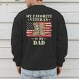 Father Veterans Day My Favorite Veteran Is My Dad Proud Kids Men's Sweatshirt Back Print