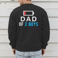 Father's Day Tee Dad Of 2 Boys Man Idea Men's Sweatshirt Back Print