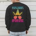 Fathers Day I Wear A Unicorn Shirt Dadacorn Men's Sweatshirt Back Print