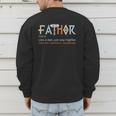 Fathor Like a Dad Just Way Mightier Father's Day Viking Men's Sweatshirt Back Print