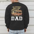 My Favorite Soccer Player Calls Me Dad US Flag Fathers Day Men's Sweatshirt Back Print