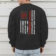 Firefighter Husband Father Fireman For Dad Men's Sweatshirt Back Print