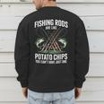 Fishing Rods Are Like Potato Chips Dad Fisherman Men's Sweatshirt Back Print