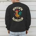 Fluent In Fowl Language Chicken Rooster Mom Dad Farm Men's Sweatshirt Back Print