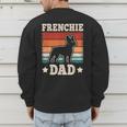 Frenchie Dad Retro French Bulldog Lover Daddy Men Men's Sweatshirt Back Print