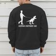 German Shepherd Dad Dinosaur GSD Owners Father's Day Men's Sweatshirt Back Print