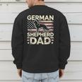 German Shepherd Dad Shirt American Flag German Shepherds Men's Sweatshirt Back Print