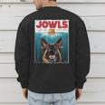 German Shepherd Jowls Hamburger GSG Dog Mom Dog Dad Men's Sweatshirt Back Print