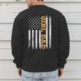 Girl Dad Father's Day Dad Daughter Dad Of Girls Outnumbered Men's Sweatshirt Back Print