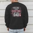 This Girl Loves Hunting With Her Dad Pink Deer Hunter Men's Sweatshirt Back Print