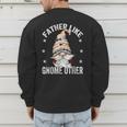 Grandpa Fathers Day Gnome For Men And Best Dad Pun Men's Sweatshirt Back Print