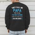 Grandpa Papa Partner In Crime Dad Men's Sweatshirt Back Print