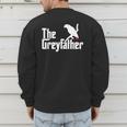 The Greyfather African Grey Parrot Lovers Bird's Dad Men's Sweatshirt Back Print The Greyfather African Grey Parrot Lovers Bird's Dad Men's Sweatshirt Back Print
