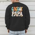 Groovy Papa Dad Retro Hippie 60s 70s Party Outfit Men Men's Sweatshirt Back Print