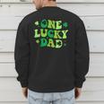 Groovy St Patrick's Day Apparel One Lucky Dad Shirt Small Modern Groovy St Patrick's Day Shirt Men's Sweatshirt Back Print