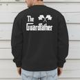 The Guardfather Meme Color Guard Proud Dad Colorguard Men's Sweatshirt Back Print