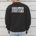 Halloween Mom Dad Daughter Adult Costume Unicorn Security Men's Sweatshirt Back Print