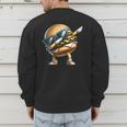 Hamburger Dabbing Kids Men Women Dab Dance Cheeseburgers Dad Men's Sweatshirt Back Print