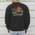 Hooked On Being Dad Fishing Dad Father's Day Men's Sweatshirt Back Print